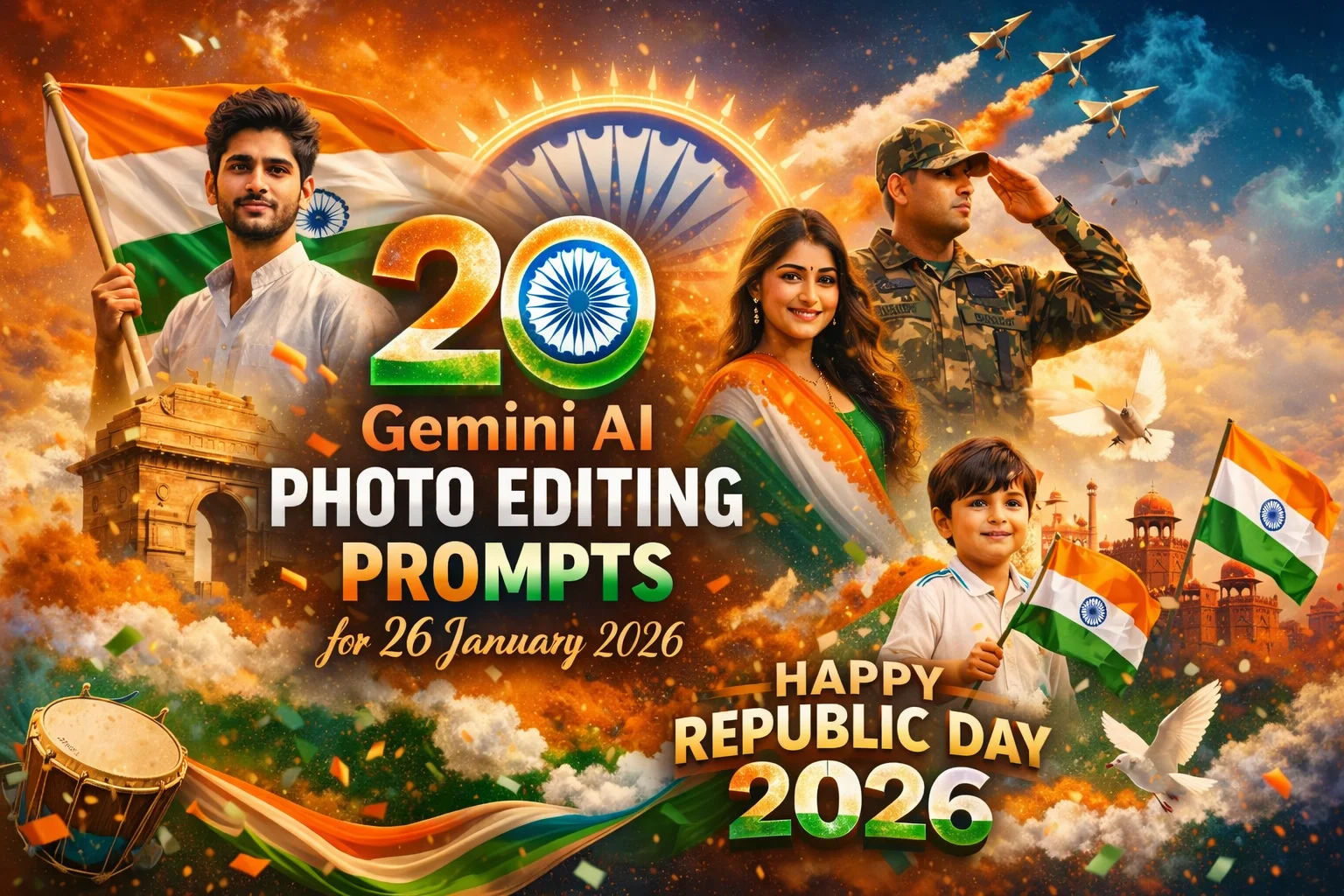 20 Gemini AI Photo Editing Prompts for 26 January 2026 – Happy Republic Day