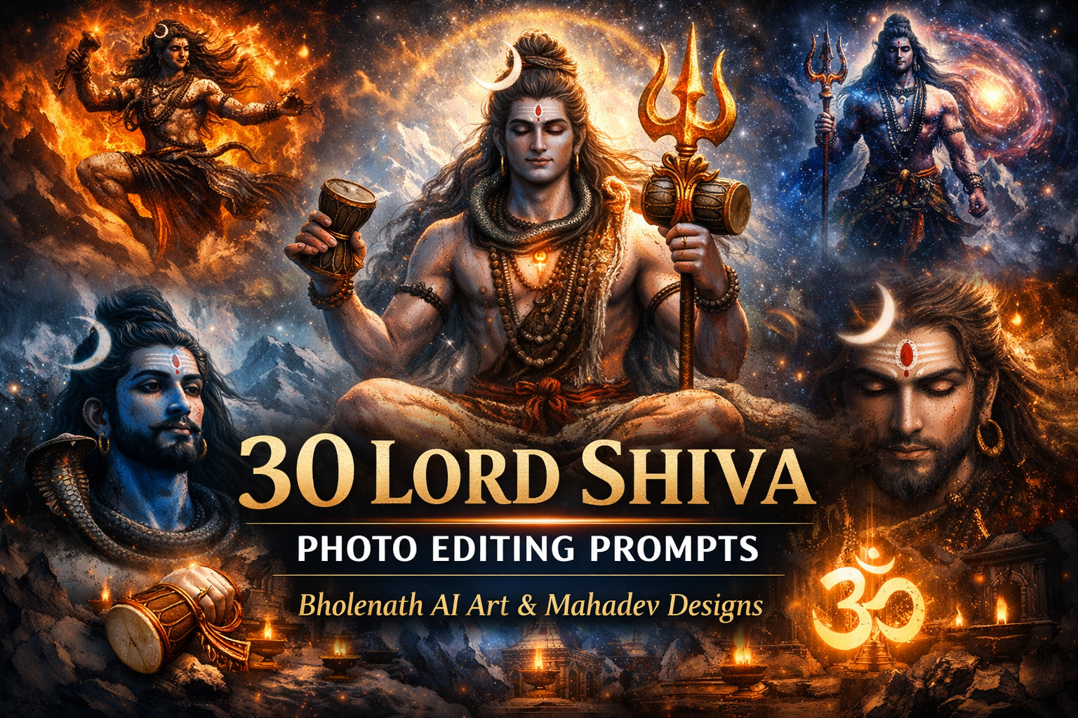 30 Powerful Lord Shiva Photo Editing Prompts for Stunning AI Art (Bholenath)