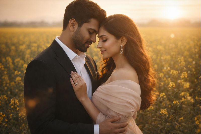 Best Grok Image Prompts for Couple in Mustard Field (Ultra-Realistic & Cinematic)