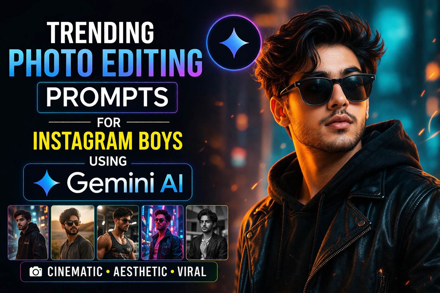 Trending Ai Photo Editing Prompts for Instagram Boys Using Gemini AI