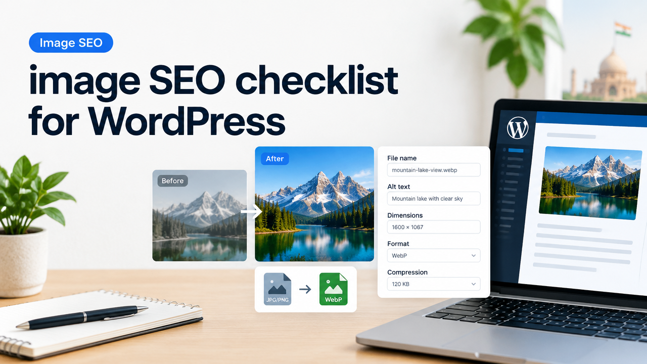 image SEO checklist for WordPress featured poster