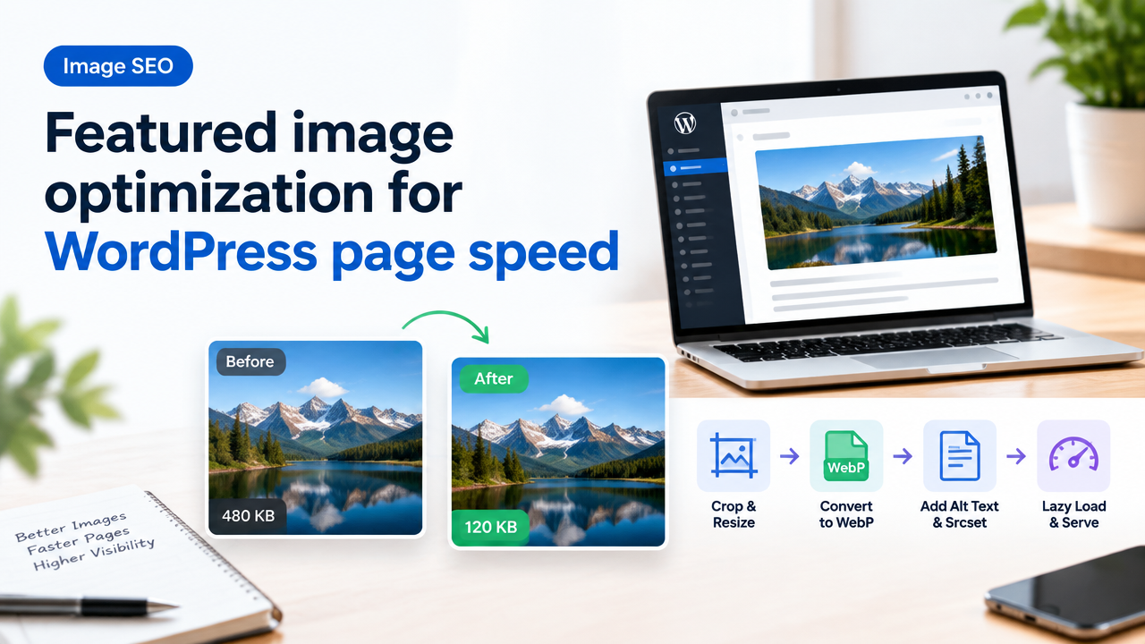Featured image optimization for WordPress page speed featured poster