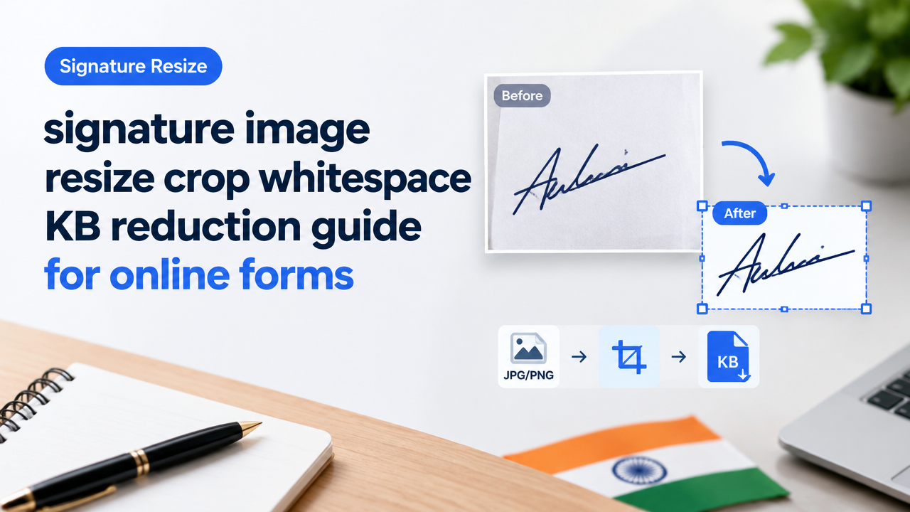 signature image resize crop whitespace KB reduction guide featured poster