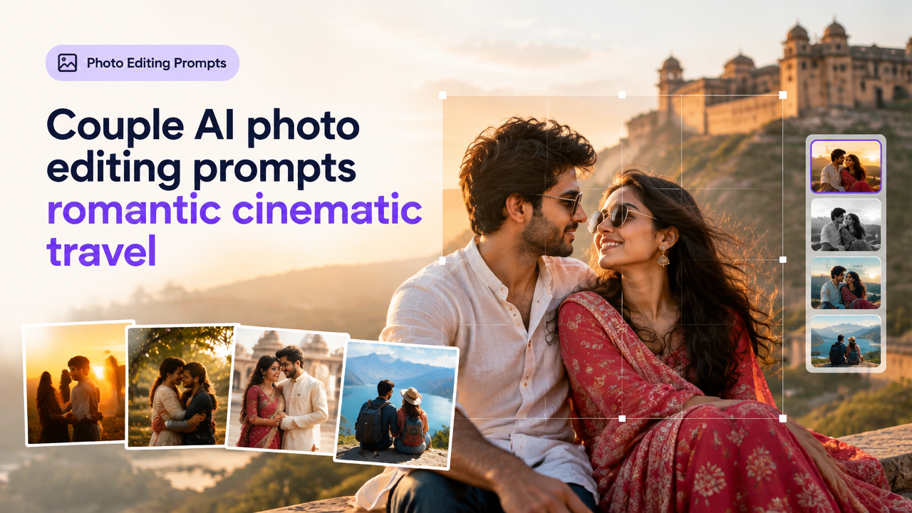 Couple AI photo editing prompts romantic cinematic travel featured poster